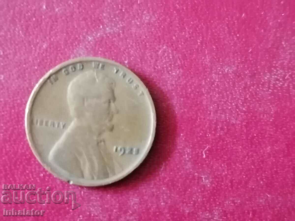 1925 год 1 цент САЩ