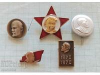 Badges - 5 pieces Lenin