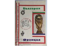 Футболна програма България - Франция 1985