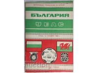 Πρόγραμμα ποδοσφαίρου Βουλγαρία - Ουαλία 1983