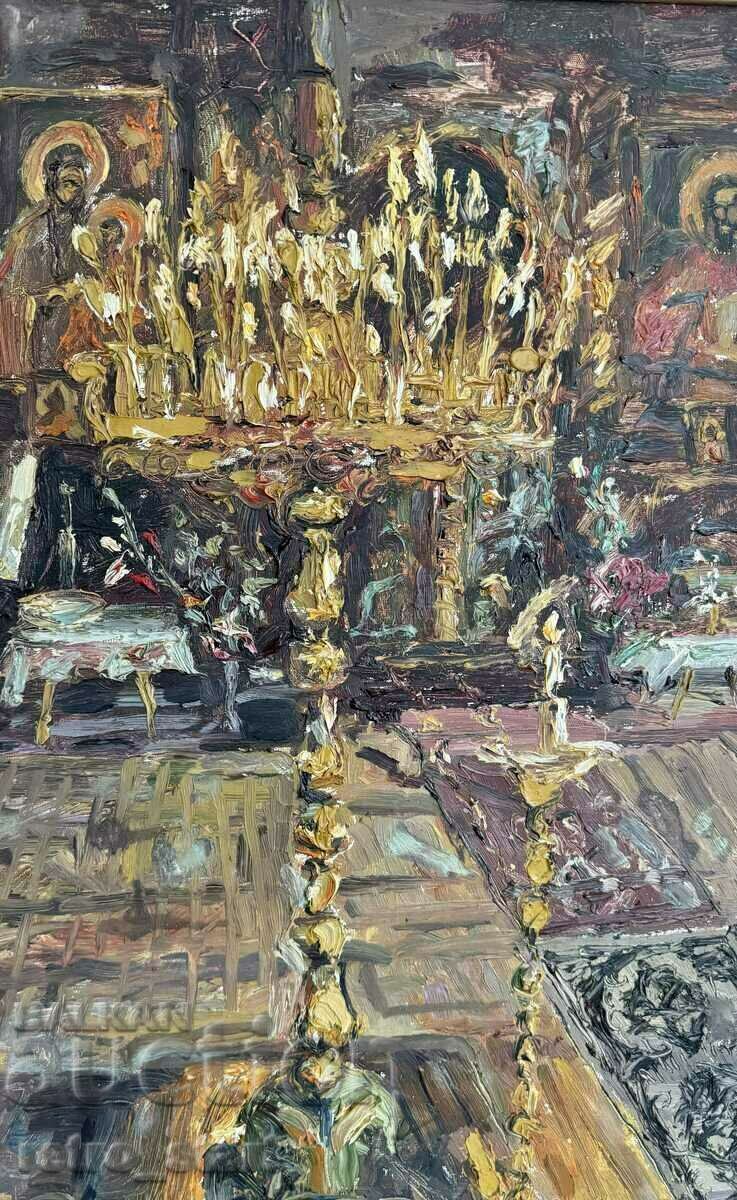 Картина Ваня Кръстева “Църква в Банско”