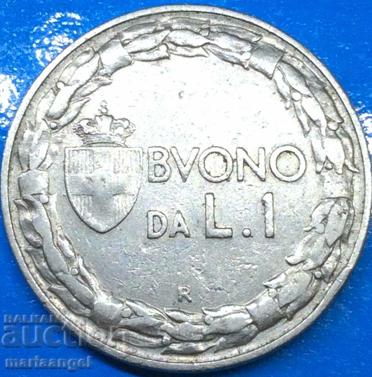 1 лира 1924 Италия