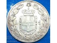 1 Lira 1887 Italy Umberto I Silver