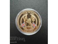 Tristan da Cunha 1 crown 2015 gold plated