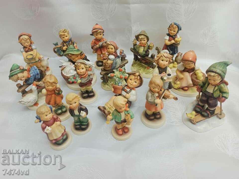 LARGE OLD COLLECTION OF PORCELAIN FIGURES- GOEBEL HUMELL