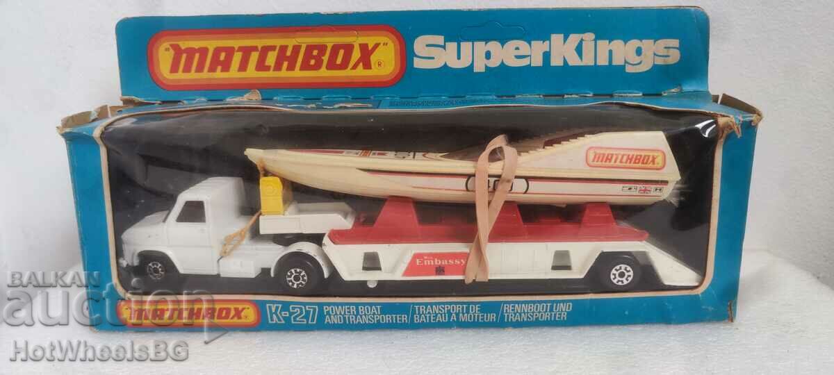 MATCHBOX LESNEY Super King No. K27 Power Boat and Transporter