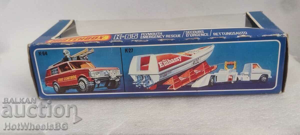 Delivery of MATCHBOX LESNEY Super King No. K65 Plymouth Emergency Rescue Delivery of MATCHBOX LESNEY Super King No. K65 Plymouth Emergency Rescue