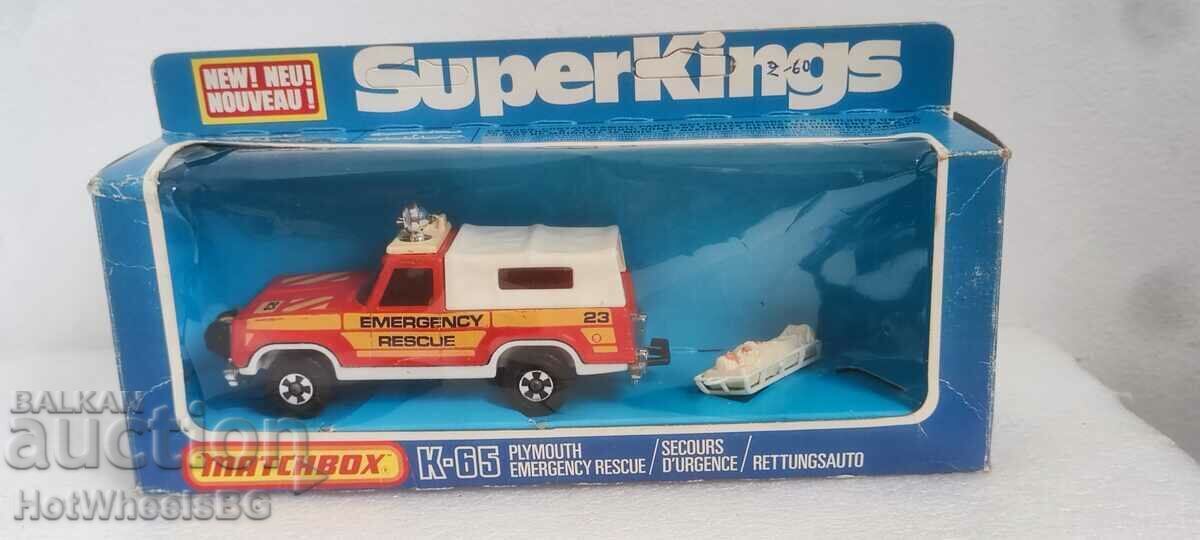MATCHBOX LESNEY Super King No. K65 Plymouth Emergency Rescue MATCHBOX LESNEY Super King No. K65 Plymouth Emergency Rescue