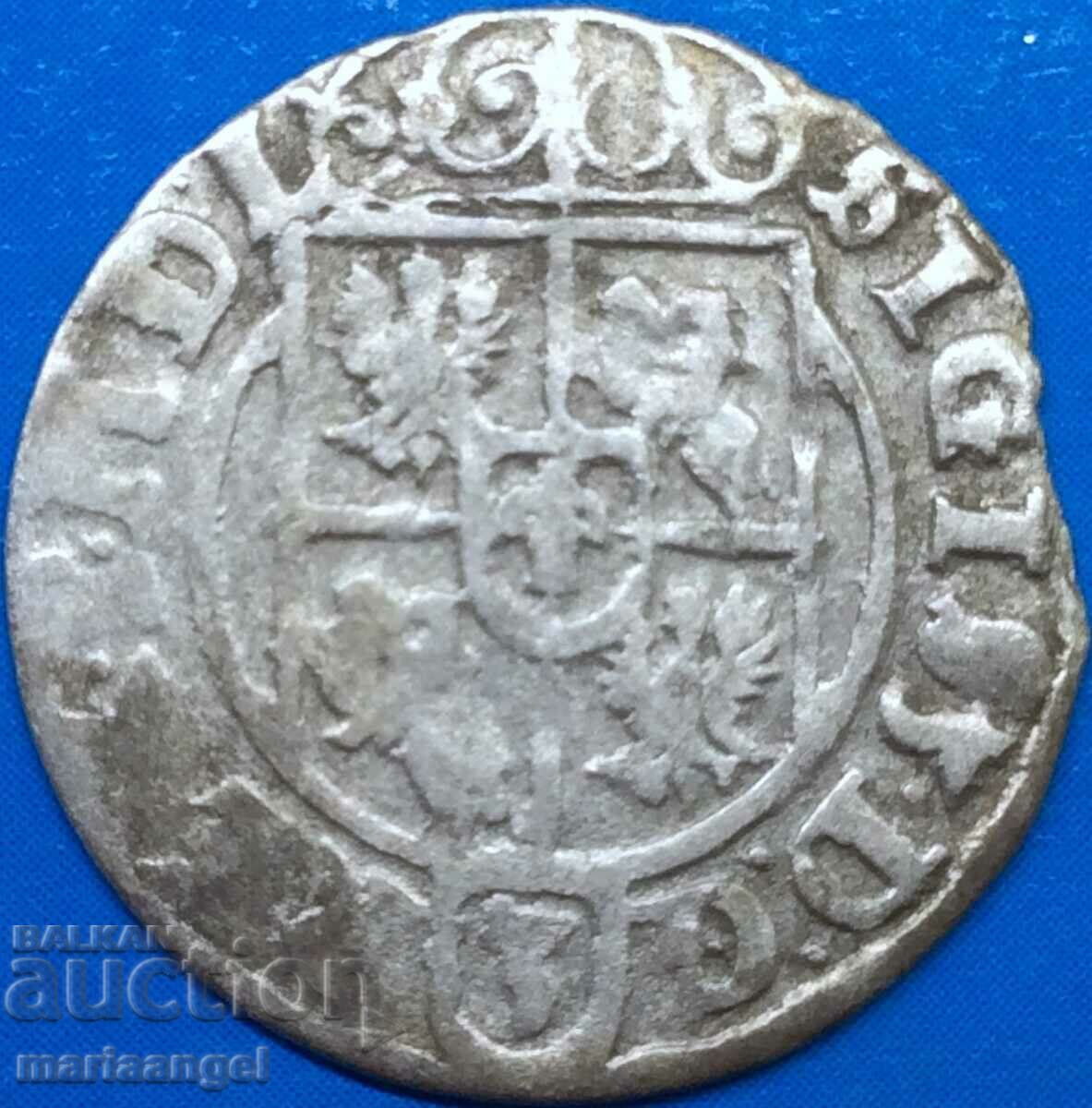 Полша Литва 3 полкера 1624 полторак сребро