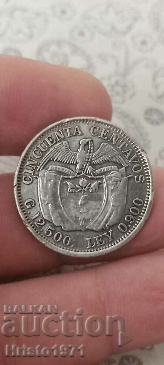 50 centavos 1933 Colombia with price 80.00 BGN | € 40.90 50 centavos 1933 Colombia with price 80.00 BGN | € 40.90