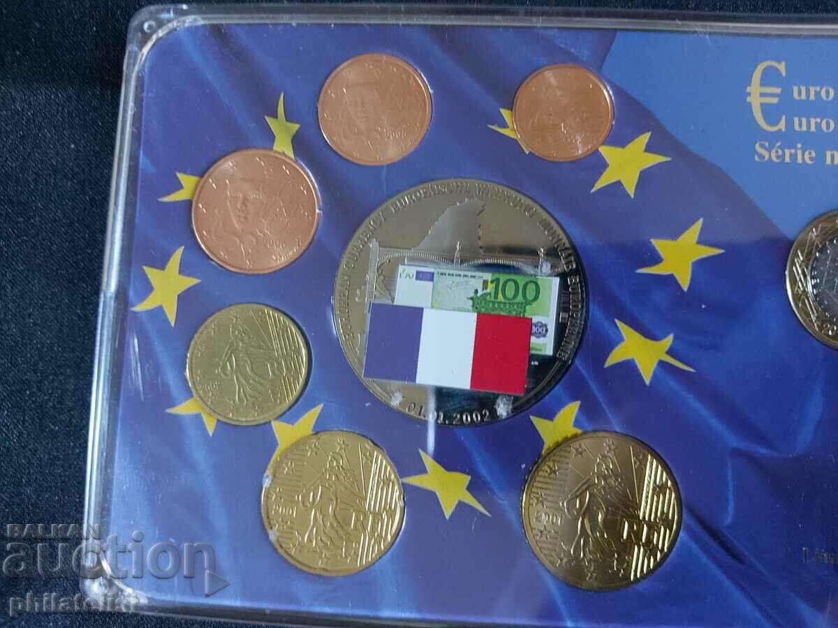 France 2001-2006 - Euro set from 1 cent to 2 euros + medal with price 23.00 BGN | € 11.76 France 2001-2006 - Euro set from 1 cent to 2 euros + medal with price 23.00 BGN | € 11.76