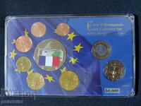 Franța 2001-2006 - Euro stabilit de la 1 cent la 2 euro + medalie