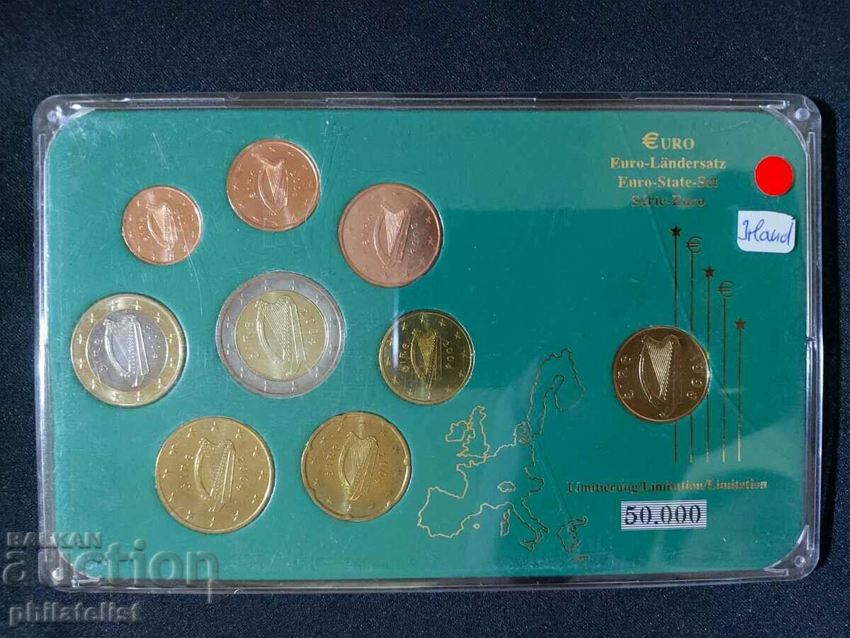 Ireland 2002-2004 - Euro set from 1 cent to 2 euros + 1 penny