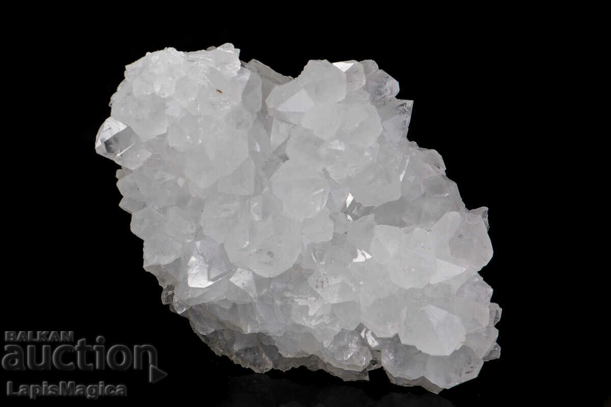 Druse mountain crystal on galena 407g