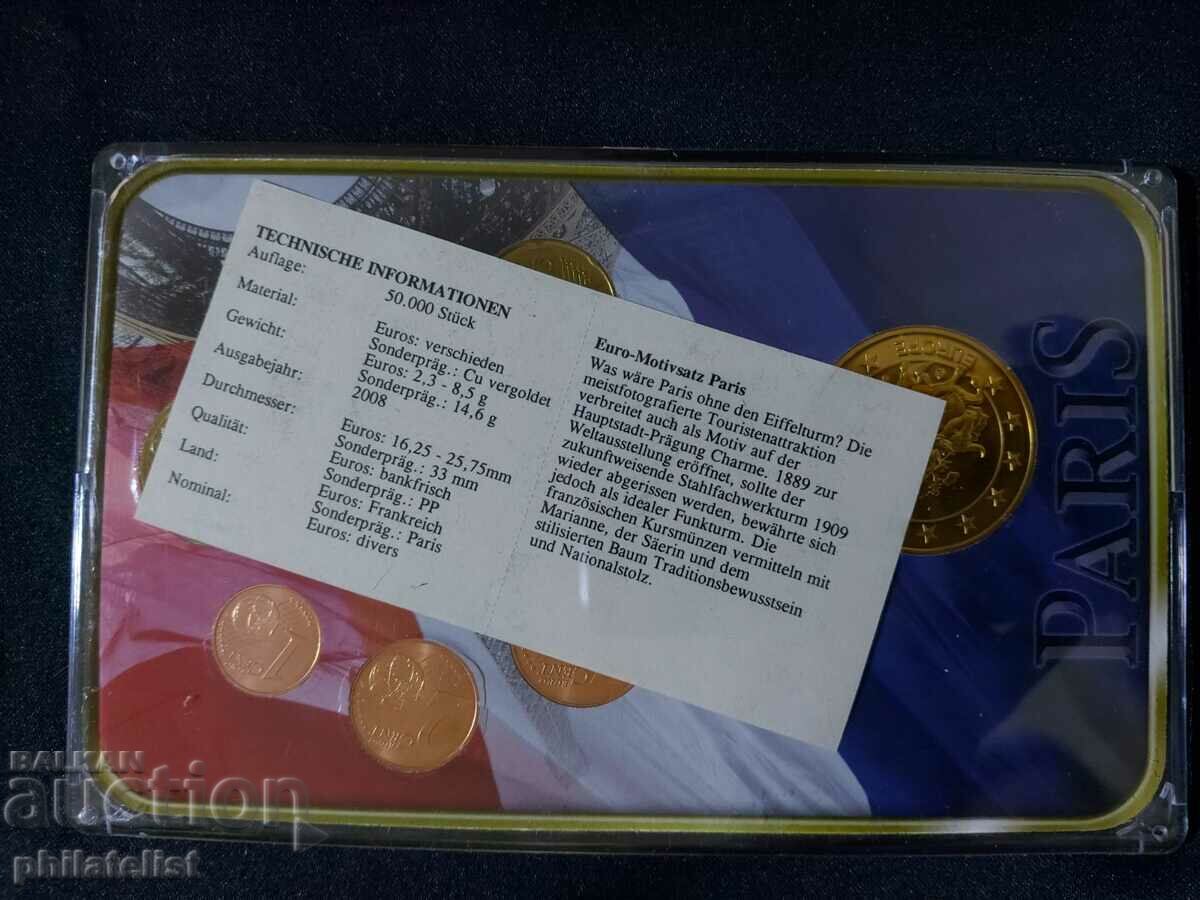 Аукцион Франция 2002-2010 - Евро сет от 1 цент до 2 евро + медал Аукцион Франция 2002-2010 - Евро сет от 1 цент до 2 евро + медал