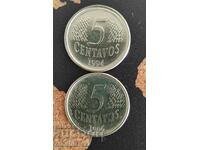 Coins Brazil 5 centavos, 1994-1996 - 2 pcs.