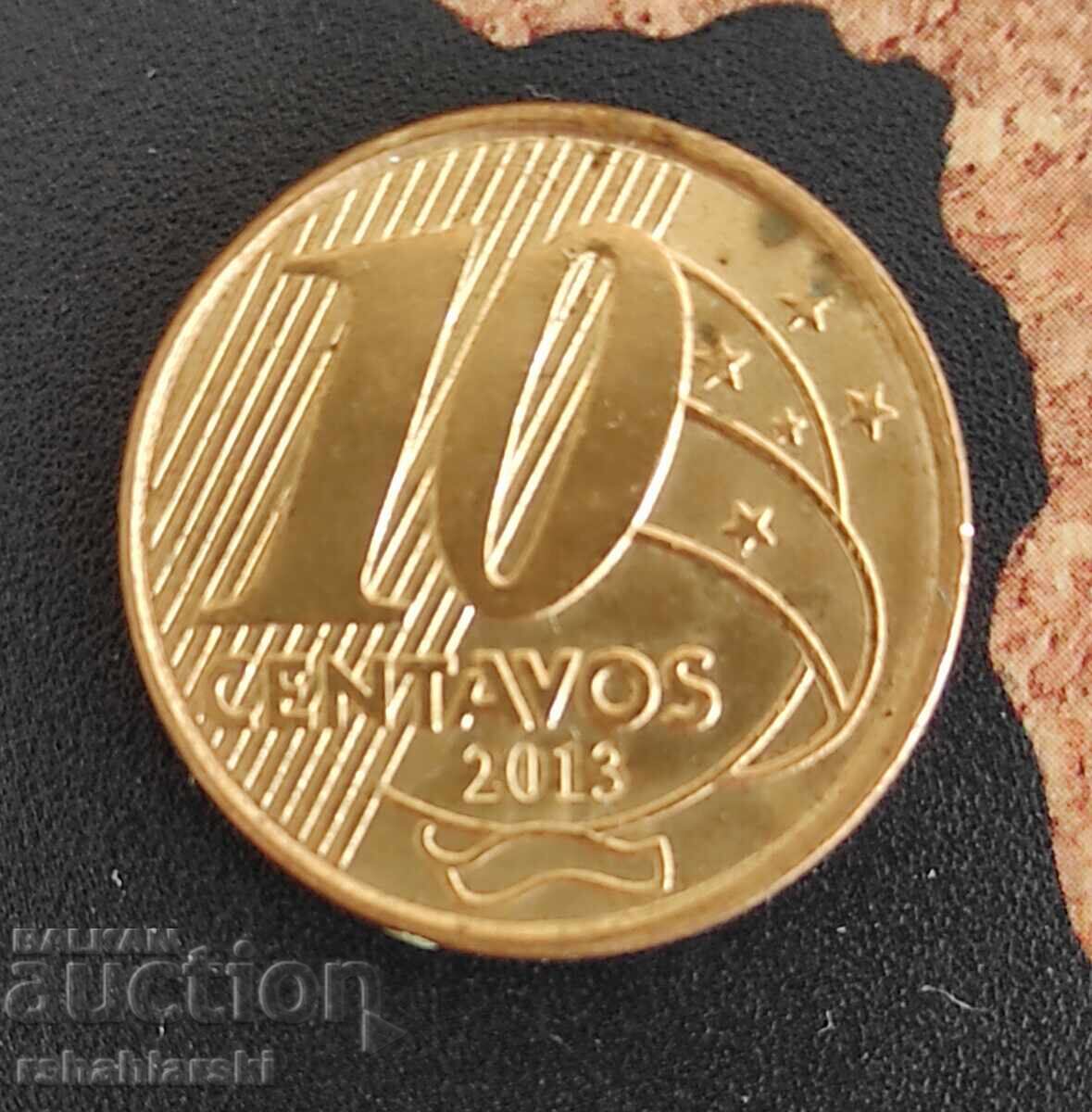 Coins Brazil 10 centavos, 2013