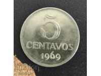 Νομίσματα Βραζιλία 5 centavos, 1969 - 2 τεμ.