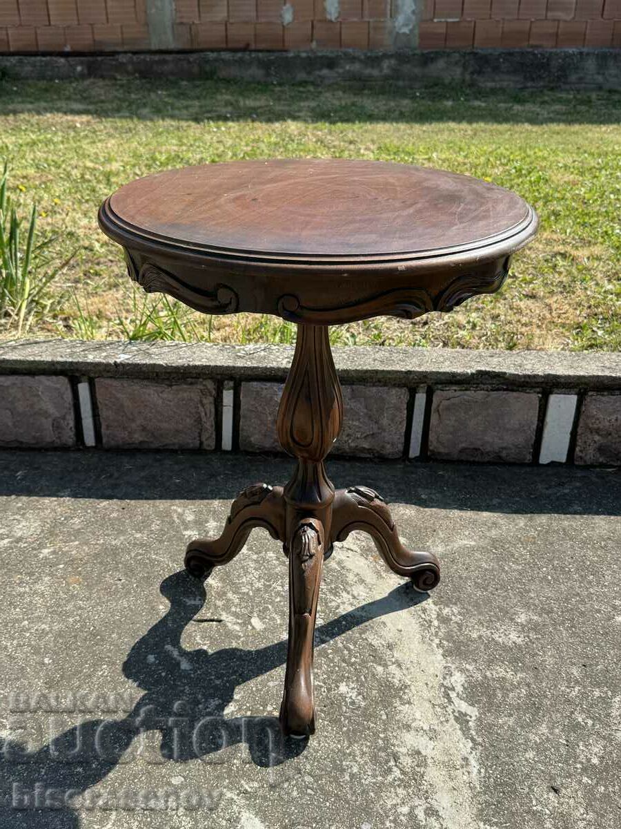 Beautiful table with wood carving