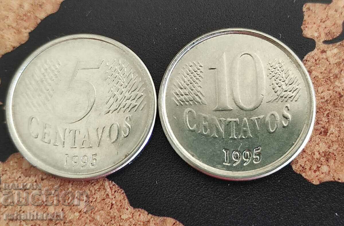 Монети Бразилия , 1995 - 2 бр.