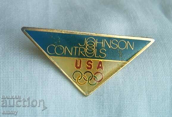 USA Olympic Badge - Sponsor Johnson Controls
