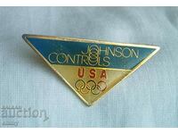 USA Olympic Badge - Sponsor Johnson Controls