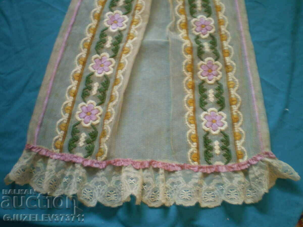 Delivery of Vintage apron, handmade, hand embroidered on Delivery of Vintage apron, handmade, hand embroidered on