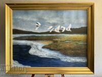 Large author's oil painting on canvas