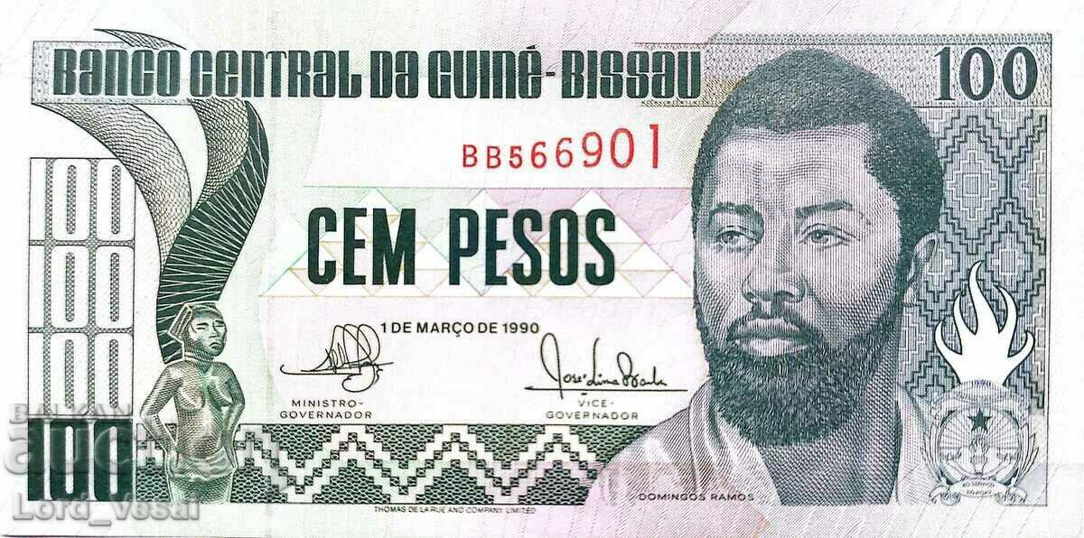 Γουινέα Μπισάου 100 πέσο, 1990