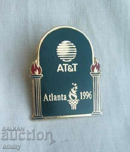 Badge Olympic Games Atlanta, USA 1996 - sponsor AT&T