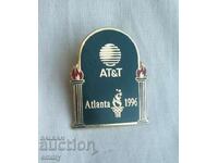 Badge Olympic Games Atlanta, USA 1996 - sponsor AT&T