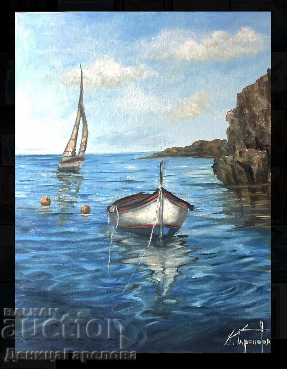 Denitsa Garelova oil painting 50/40 "Sea reflections"