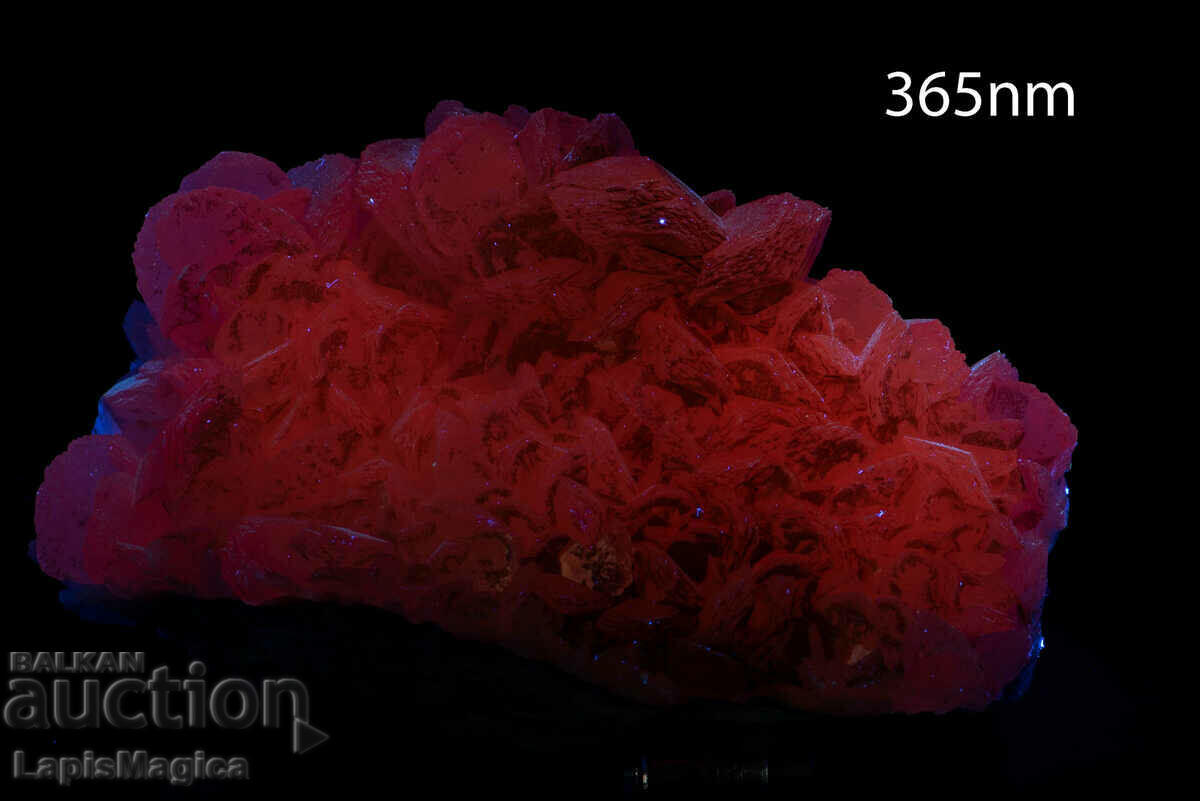 Μεγάλος ασβεστίτης druse με χαλαζία Βουλγαρίας 1,96kg φθορισμού - 6 Μεγάλος ασβεστίτης druse με χαλαζία Βουλγαρίας 1,96kg φθορισμού - 6