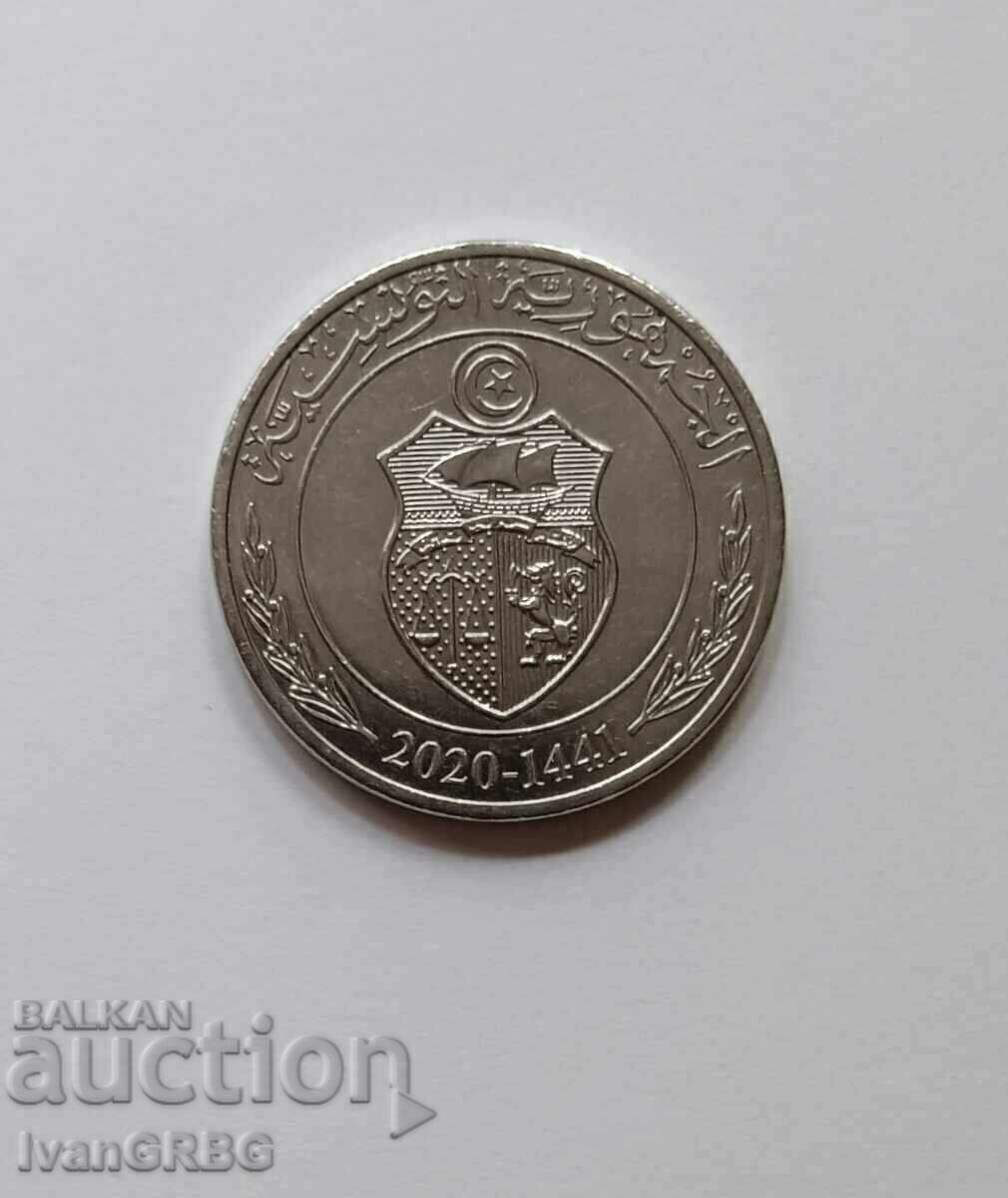 1 динар Тунис 2020 Арабска монета от Северна Африка РЯДКА с цена 4.00 лв. | € 2.05 1 динар Тунис 2020 Арабска монета от Северна Африка РЯДКА с цена 4.00 лв. | € 2.05