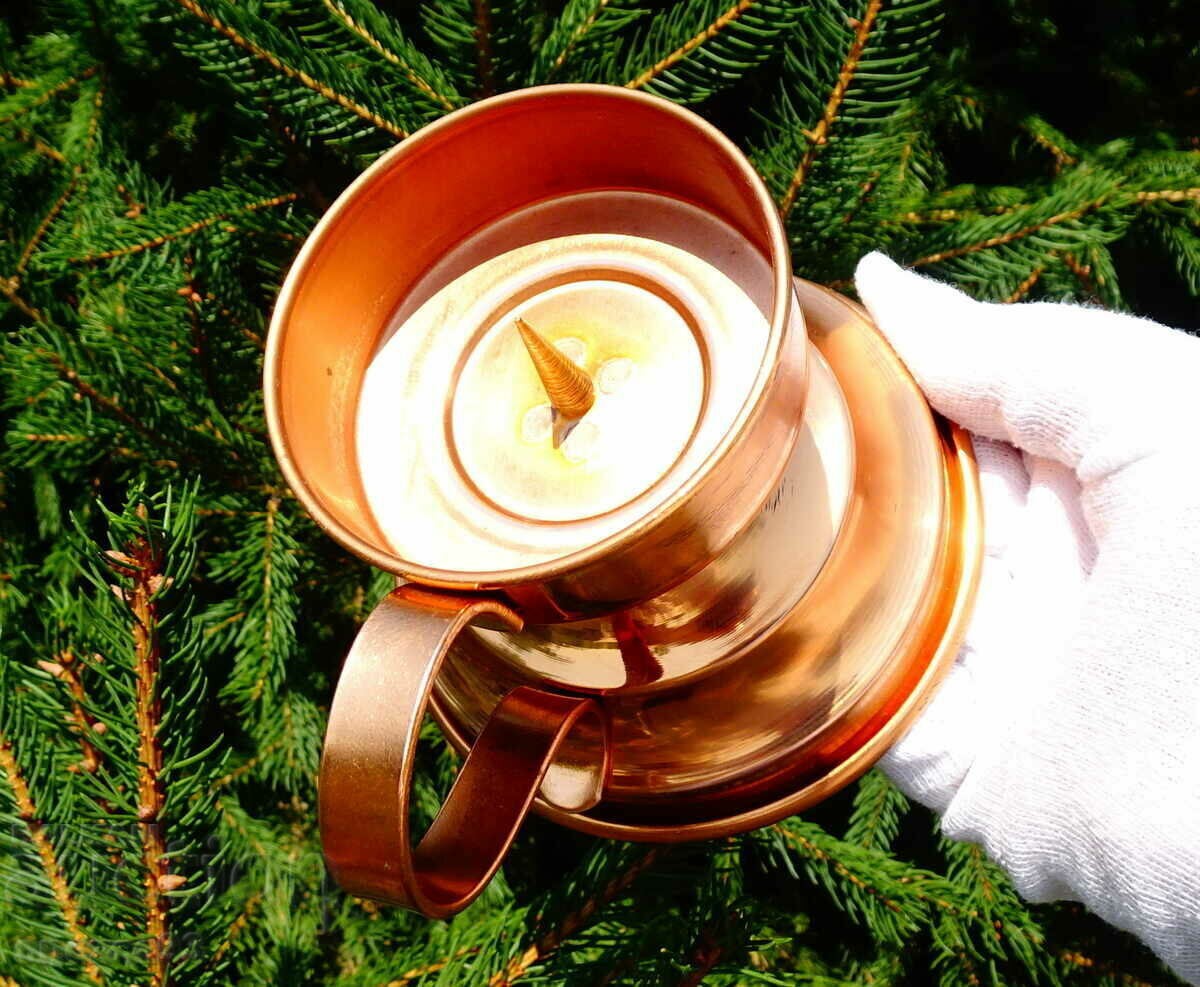 German copper candlestick 9 cm. - 6 German copper candlestick 9 cm. - 6