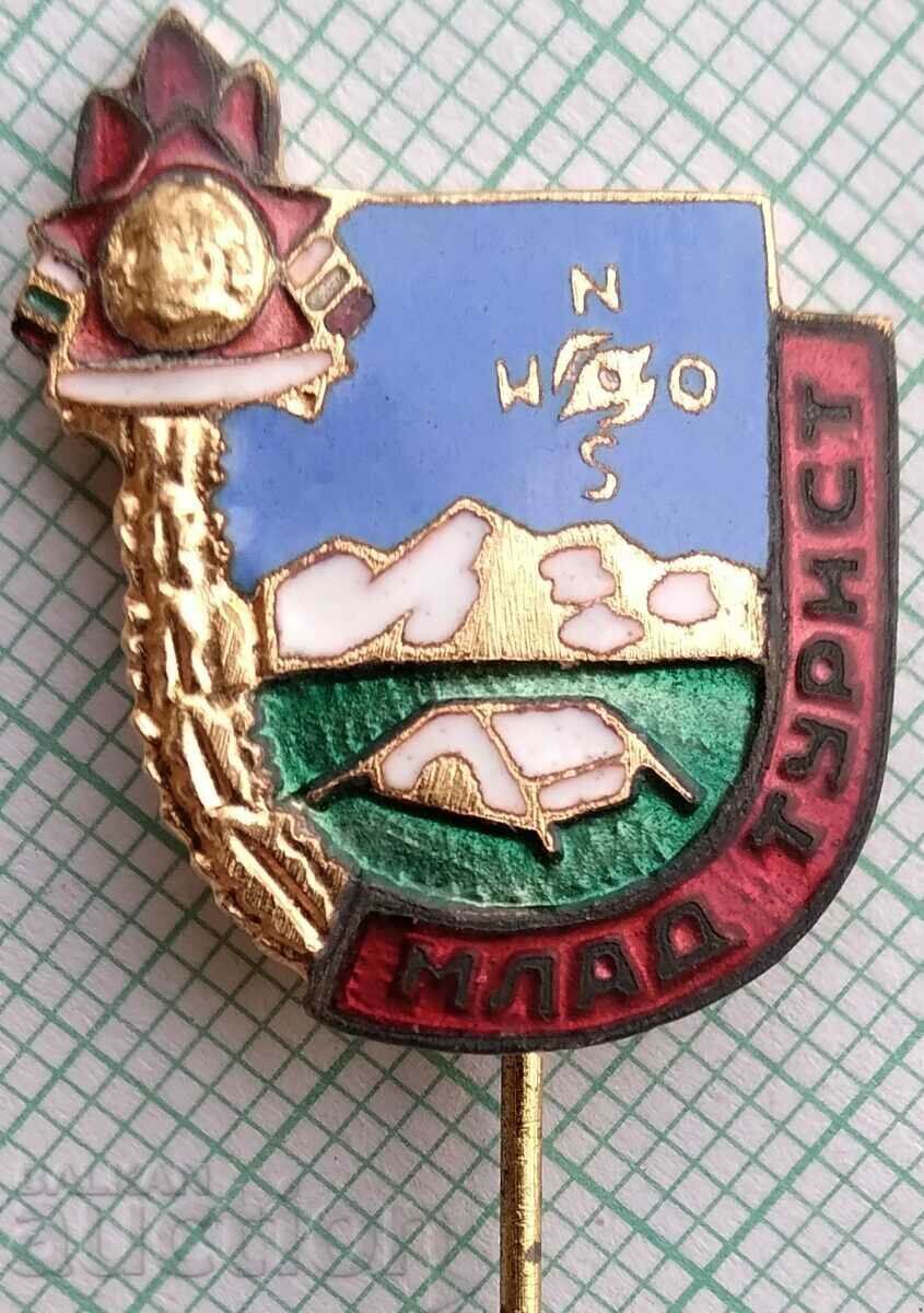 16546 Badge - Young tourist - bronze enamel 16546 Badge - Young tourist - bronze enamel