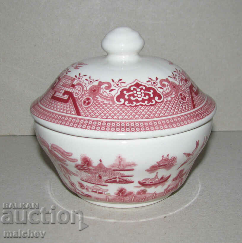Chinese style porcelain sugar bowl, excellent