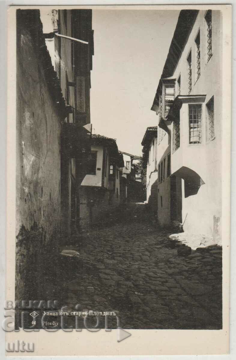Bulgaria, Street from old Plovdiv, untravelled
