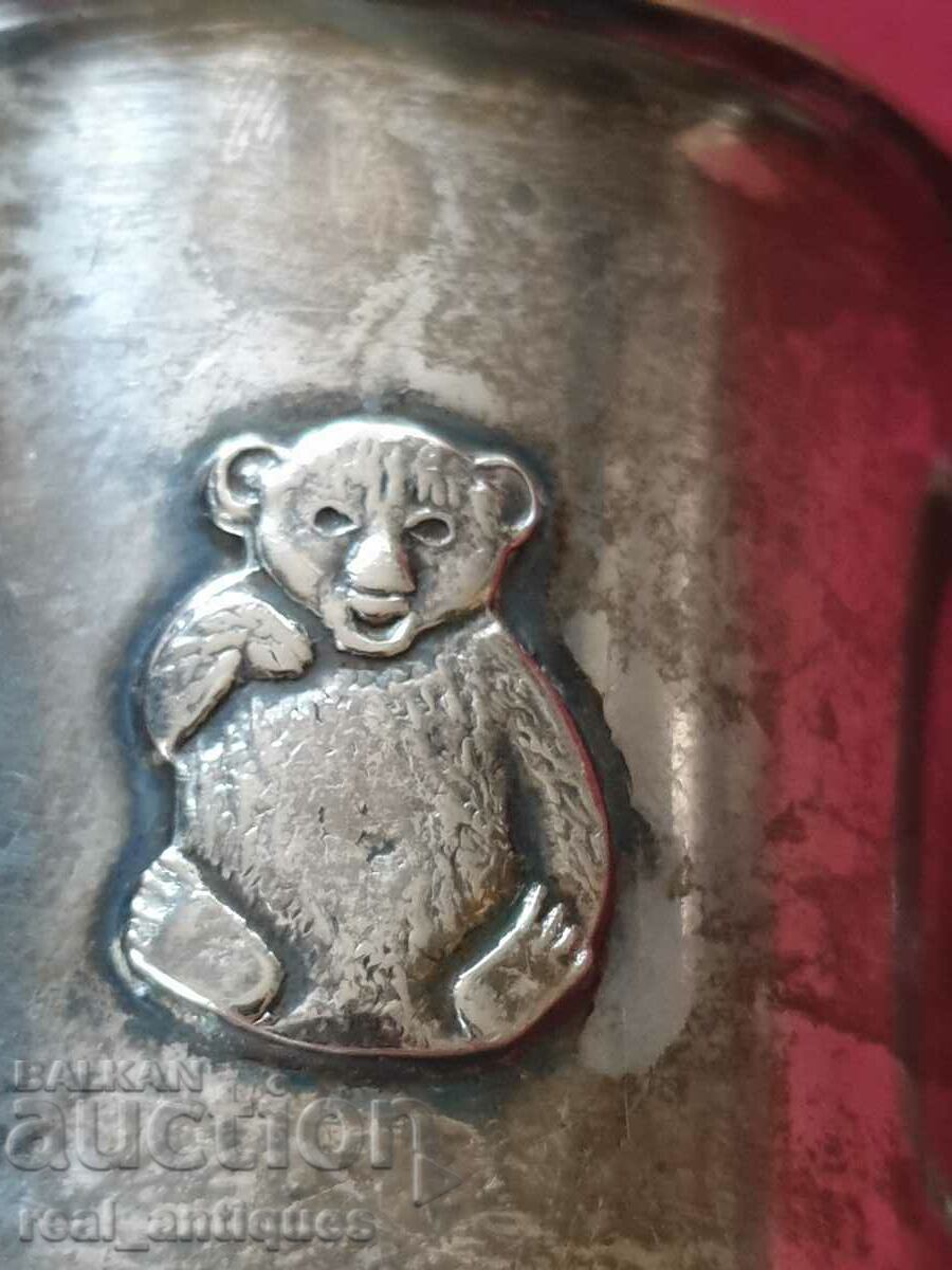 Silver plated cup with bear with price 42.00 BGN | € 21.47 Silver plated cup with bear with price 42.00 BGN | € 21.47