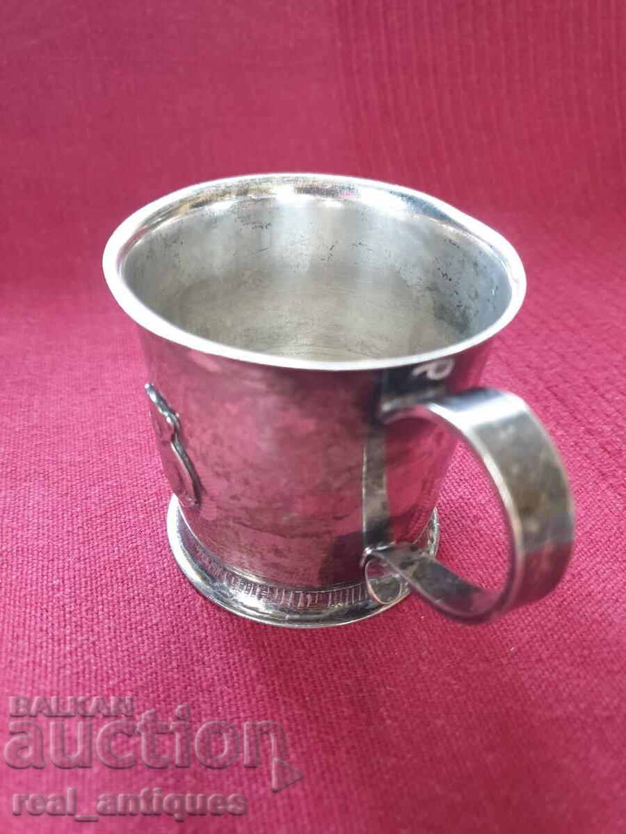 Silver plated cup with bear - 6 Silver plated cup with bear - 6