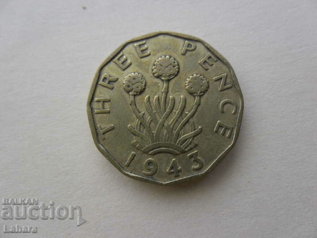 3 pence 1943 Great Britain