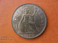 1 penny 1967 Marea Britanie