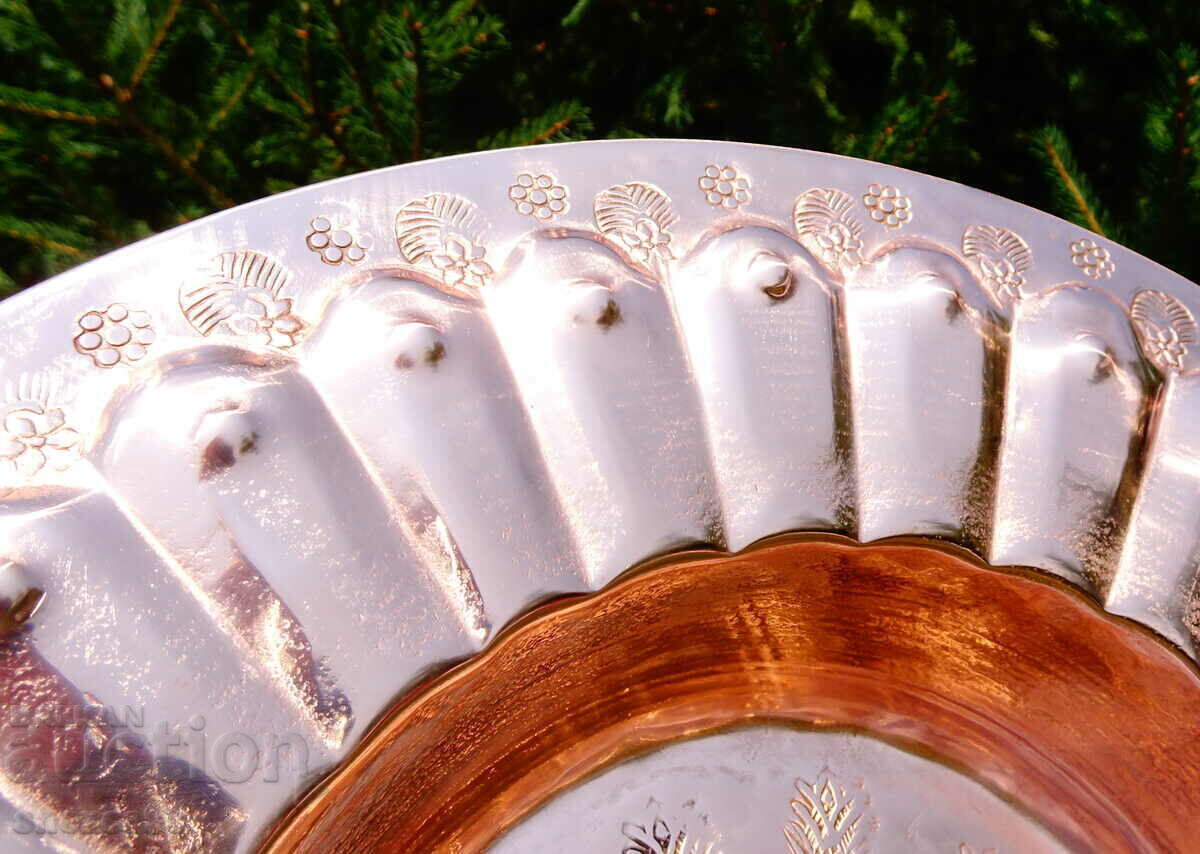 Copper brazier, hand-forged from pure red copper 31 cm with price 69.00 BGN | € 35.28