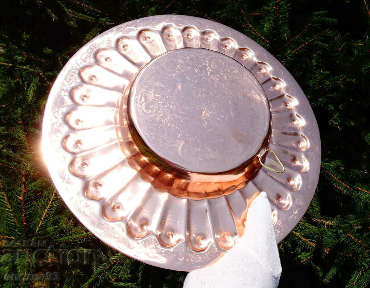 Delivery of Copper brazier, hand-forged from pure red copper 31 cm