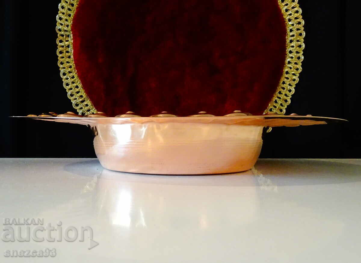 Copper brazier, hand-forged from pure red copper 31 cm - 6