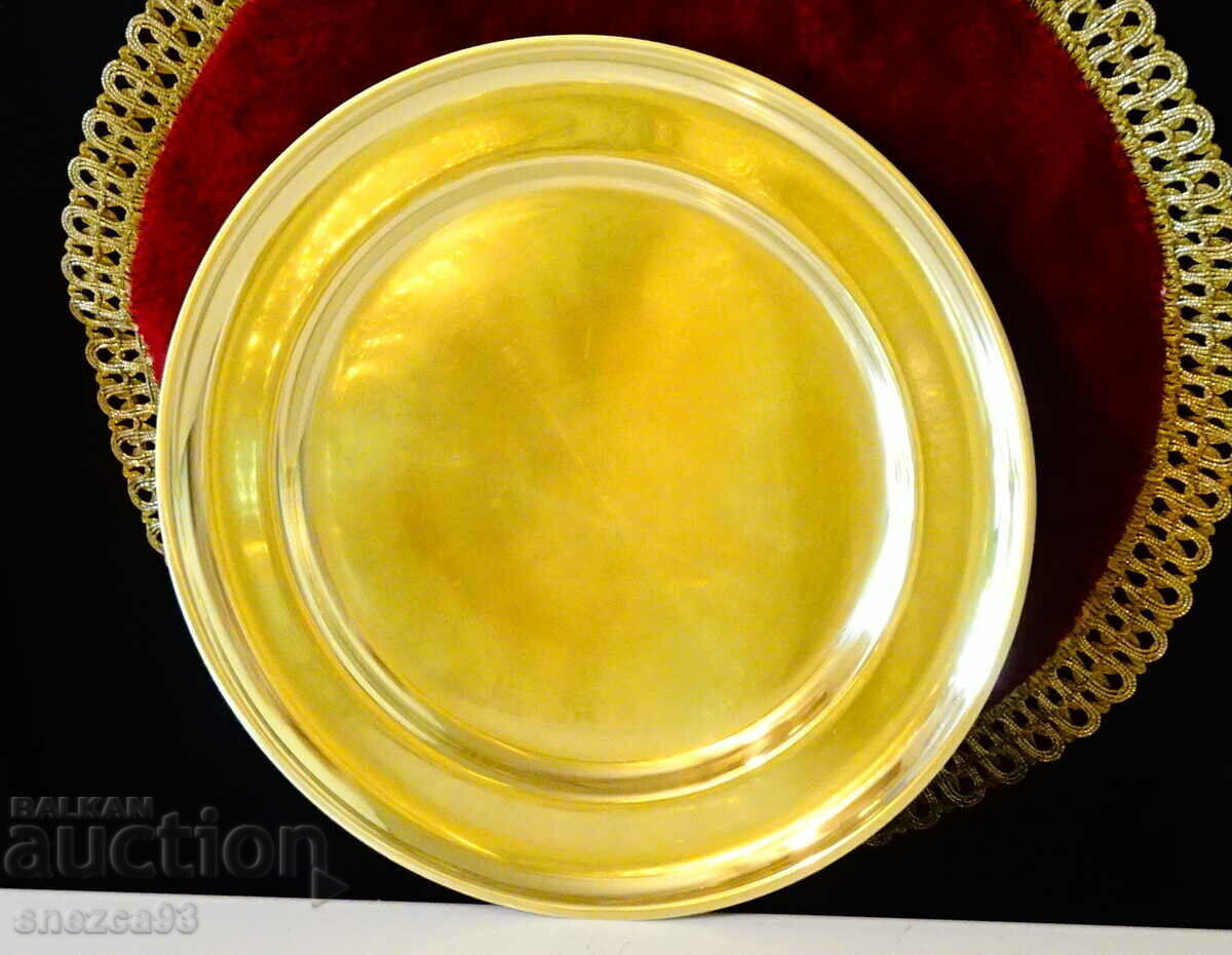 Tavă bronz, platou 520 gr., 25 cm