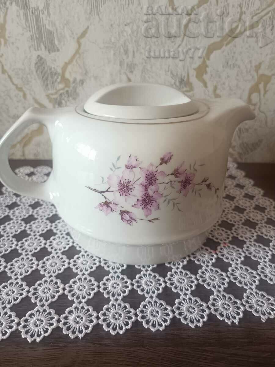PORCELAIN KETTLE RARE WITH MARKING NO REMARKS