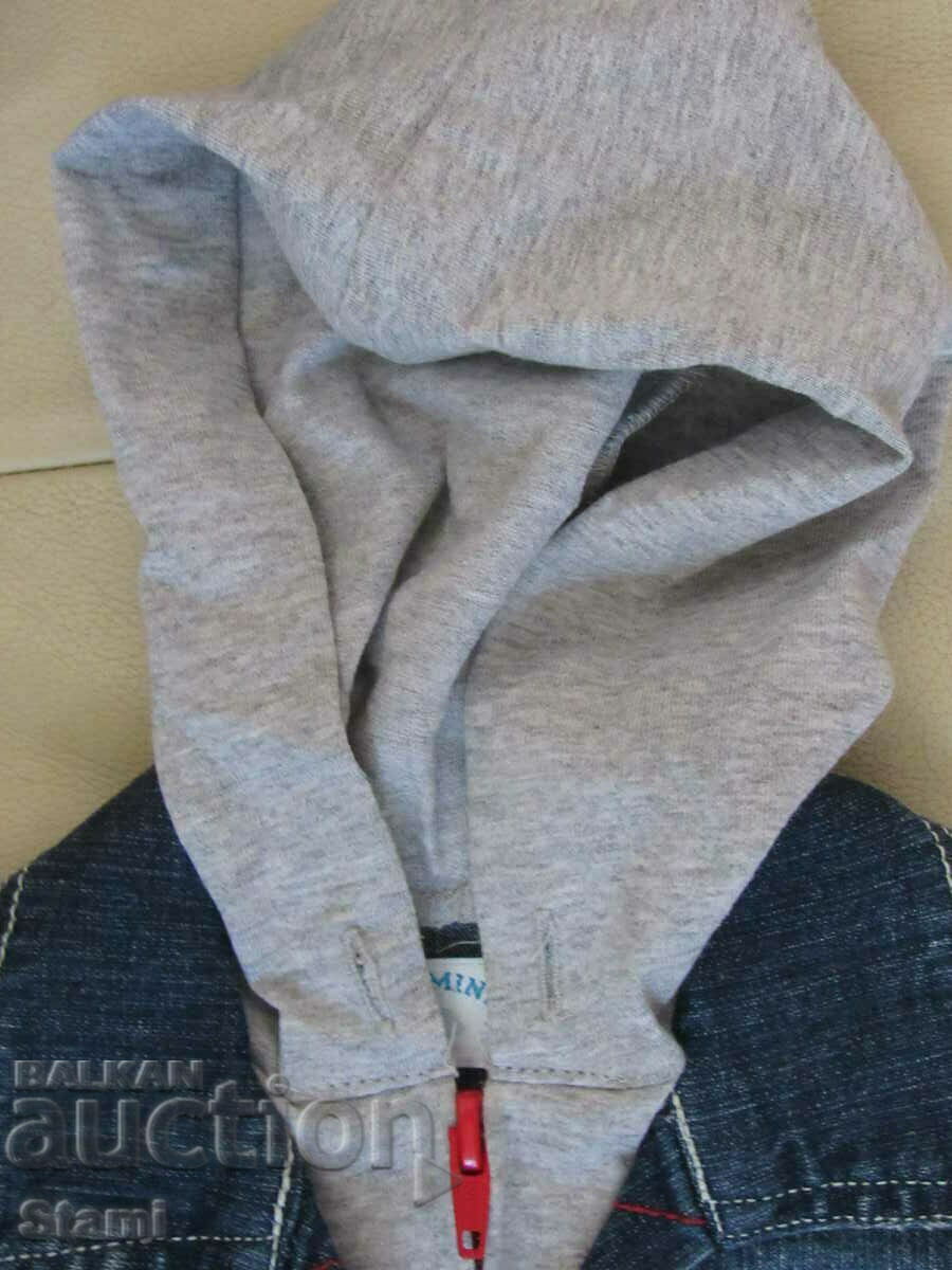 Set denim din trei părți - jachetă, blugi și bluză pentru 1 an. - 7 Set denim din trei părți - jachetă, blugi și bluză pentru 1 an. - 7