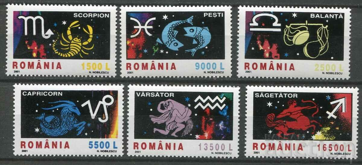 Romania 2001 MnH - Zodiac, space