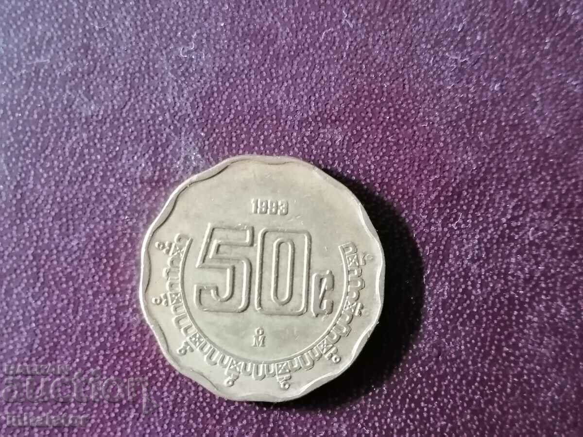 50 центавос 1993 год Мексико